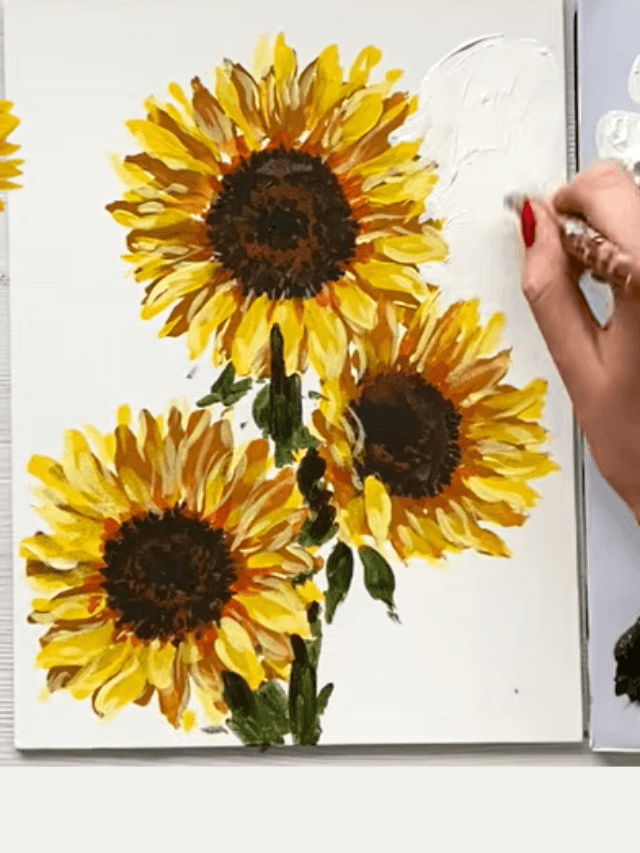 how do you paint a sunflower